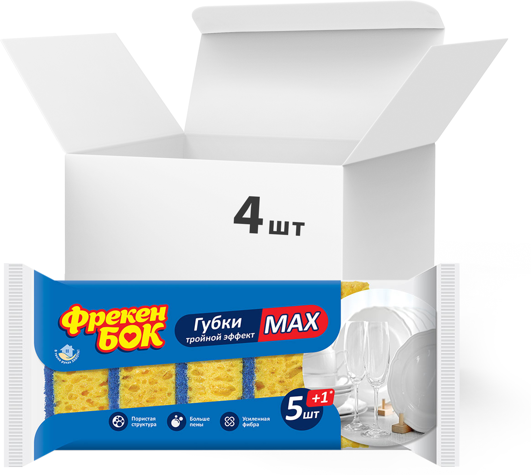 Набір губок кухонних ФРЕКЕН БОК MAX 6 шт(15108020_15108050)